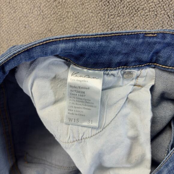 KanCan Womens Skinny Jeans Blue 15/31 Denim 5-Pocket Stretchy (Fits 34x30) - Picture 8 of 12